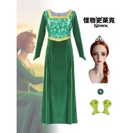 Shrek COS Clothes Fiona Princess Green Dress Cosplay Costume Halloween Stage Performance Costume