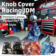 Knob Samurai Shift Collar Dust Lever JDM Racing Canvas Katana Pattern Cover Knob