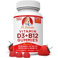 Doctor Danielle Vitamin D3, B12 60 Gummies by Dr. Danielle, Vegan Daily Supplement for Adults & Kids