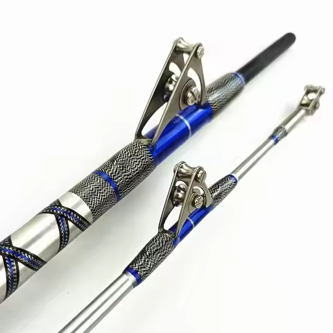 1.98m 2.10m Saltwater Spinning Big Game Fishing Rod 50lb 2 Piece Offshore Trolling Rod Boat Fishing 
