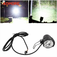 ADMORE Bicycle Headlight, DC 12V To 60V 3 Pin Bike LED Headlight, Durable 2.4W Super Bright IPX4 Wat