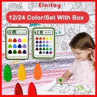 12/24 Colors Crayons Set For Kids Toddler Non-Toxic Painting Art Materials Crayon Case Water Drop