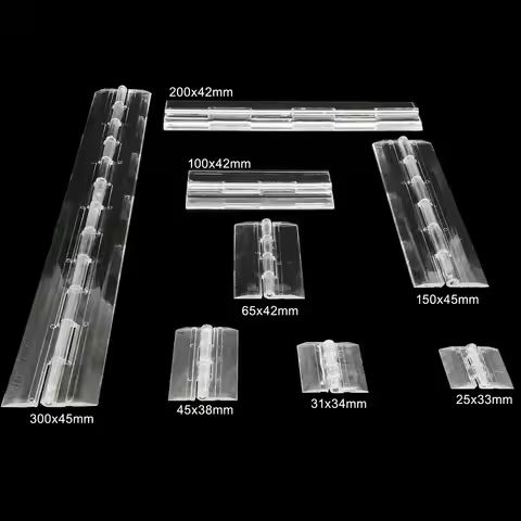 Clear Transparent Acrylic Plastic Hinge Box Piano Plexiglass Hinge Length 25mm 31mm 45mm 65mm 100mm 
