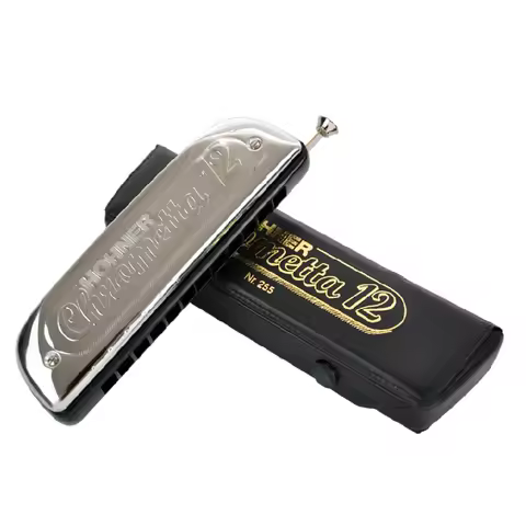 Germany Original Chromatic Harmonica HOHNER 255 Key of C/ Key of G12 Hole 48 Tone Armonica Mouth Oga