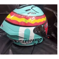 KYT JAUME MASIA LEOPARD SPAIN KYT NFJ NEW HELMET LIMITED EDITION PETRONAS GREEN