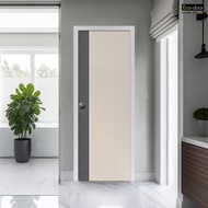 LamayonCoffee ECO-DOOR ประตู UPVC เอ็กซ์ทรูชั่น รุ่น PD1 ภายใน ขนาด 70x200 ซม. สีเกรย์ไอเวอรี่ (เจ