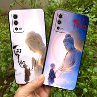 Case for oppo a55 4g / a55 5g printed with calligraphy image of peace, mind, peace / flexible cover
