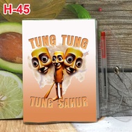 Calcos Italian Brainrot V2 notebook, Para Termo Mate Compu, meme Tung Tung Sahua (with pen included)