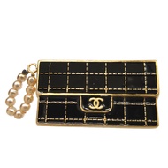 Excellent condition Chanel Coco Mark Matelasse bag motif metal black and gold 02A pin brooch 0999 [P