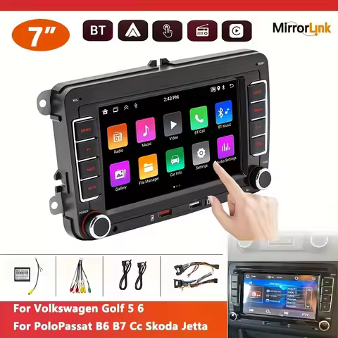 7inch Universal Car Stereo for Volks-wagen | FM Radio, USB, RCA,ABS Material, Universal Fit for VW P