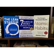 Trio Atomic Habits + The 7 Habits of Highly Effective People + The Lean StartUp