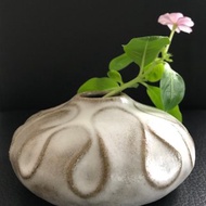 炫白陶藝花器 花器 擺飾 小品盆栽 花瓶 收藏藝術品 日式花器