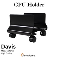 STORYRUMA CPU Adjustable Holder | Computer Tray Stand | Computer Wheel Rack - Davis CPU Stand