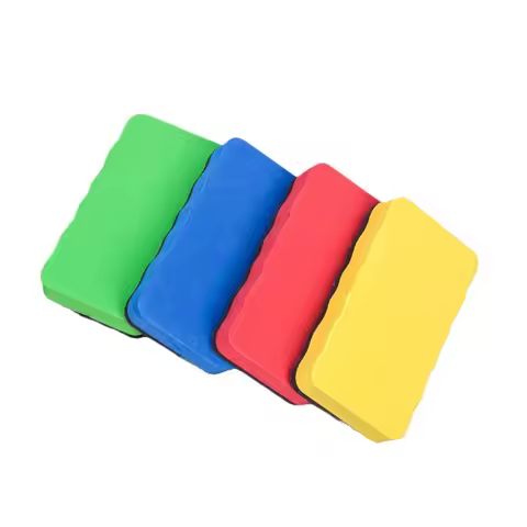 4-Piece White Magnetic Whiteboard Eraser Set, Suitable for Home, School and Office, Size: 4×2×0.78 I