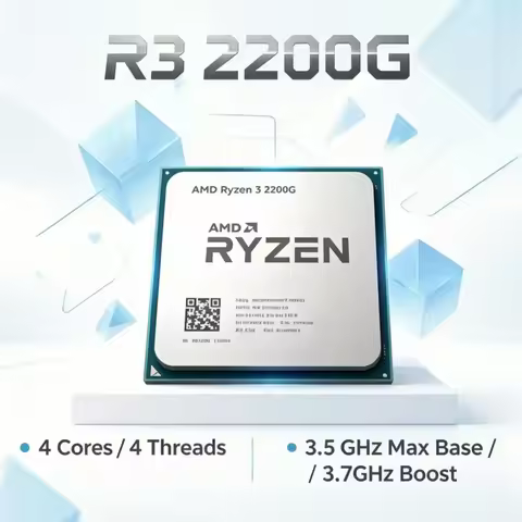 AMD Ryzen 3 2200G R3 2200G PRO 2200G 4 Core 4 Thread Vega 8 Graphics 3.5GHz Up to 3.7GHz AM4 Used Ga