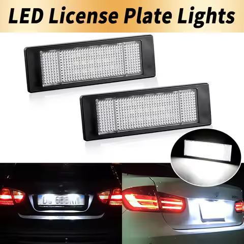 2PCS LED License Number Plate Lights Canbus For BMW E63 E64 04-07 F12 11-up Z4 E85 02-08 F20 For Min