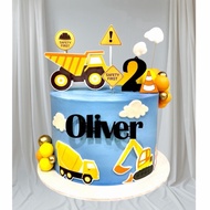 Construction Theme Birthday Cake / Custom Birthday Cake / Eggless Birthday Cake Option