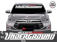 cutting setiker tulisan UNDERGROUND SPEEP stiker kaca mobil depan stiker kaca depan mobil tulisan ka