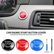 DREAMFOREST 3Pcs Car Engine Start Button Replace Cover Stop Switch Accessories Decor Fit for BMW E87