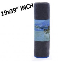 AQUIS - 吸水快乾 運動健身瑜伽 毛巾 Aquis Adventure Towel - 黑色 (19 x 39" 吋)