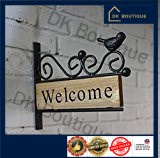 🔥 DK Boutique Decorative hanging "Welcome" Sign  Brown
