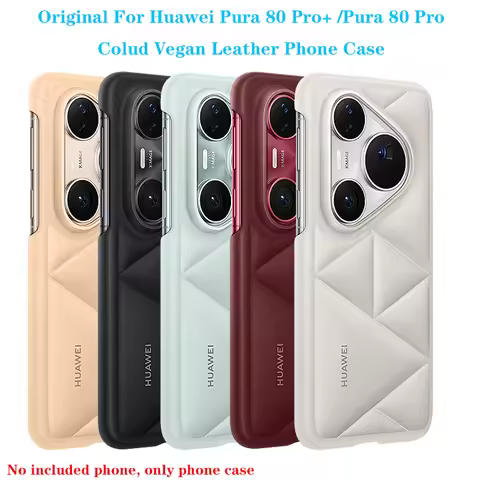 Original For Huawei Pura 80 Pro+ Pura 80 Pro Cloud Vegan Leather Phone Case For Huawei Original Hand