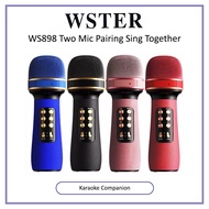 [Original] Wster WS898 Karaoke Mic Portable Bluetooth Wireless Microphone With Speaker For Android Smartphone Television