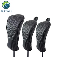 AQUAGEM Golf Wood Cover, PU Leather Waterproof Golf Headcover, Protective Cover 2 Color Hybrid Dustf