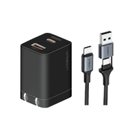 [รับประกัน1ปี]  Eloop C10 / S51 / S8 หัวชาร์จเร็ว 2 พอร์ต Type C PD 30W GaN QC 3.0 Adapter ชาร์จไว N