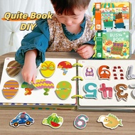RHAAST 30 Pages Baby Activity Book Busy Book Velcro TK Quiet Book Cute Reused Baby Busy Book Activit