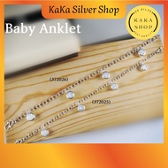 Original 925 Silver Baby Anklet 4 Bell For Kids (1 PCS) | Gelang Kaki 4 Loceng Budak Perak 925 | Rea