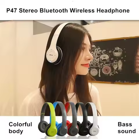 Handsfree Wireless Headphones Noise Canceling Headphone Earphone P47 headset Bluetooth Head Phone fo