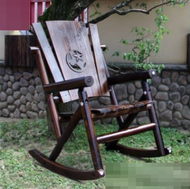 114x73x52cm SPRING Rocking 1-SEATED SWINGs rock WOODEN FOR OUTDOOR & GARDEN BROWN furniture chair th