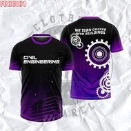 2026 Civil Engineering T-Shirt - Dri-Fit Sublimation 3D Print Tee, Unisex Top