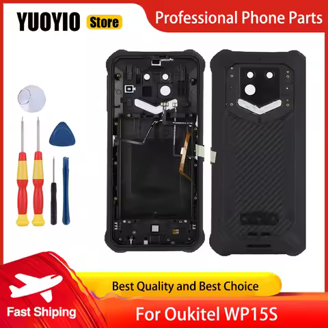 Protective Battery Case Back Cover Adhesive With Camera Glass For Oukitel WP15s Phone Perfect Replac