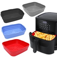 Silicone Air Fryer Liners Foldable Rectangular Air Fryer Silicone Baking Trays Silicone Baskets for Air Fryer