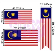 BENDERA MALAYSIA MERDEKA FLAG MALAYSIA BESAR, BENDERA GANTUNG BENDERA KECIL, BENDERA KERETA, 3 SIZE 