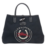 Longchamp Roseau 手提包，帆布和皮革材質 [二手]