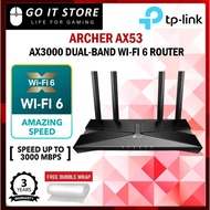 TP-Link Router Archer AX53 / Archer AX55 / Archer AX55 Pro AX3000 Dual Band Gigabit Wi-Fi 6 Router (