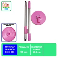 TONGKAT/HANDLE SPIN MOP 001/003-PINK (Alat Tongkat Pel Spin Mop / Pel Tongkat Putar Spin Mop Alat To