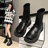 ZZLeather Shoes Dr. Martens Boots British Style2023Autumn New Platform Ankle Boots Women's Spring and Autumn Boots Sock