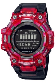 Casio G-SQUAD GBD-100 Series Wristwatch, Limited Edition / Black x Red, Wristband