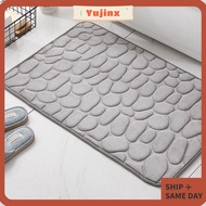 YUJINX Bath Mat Household Bathroom Non-slip Carpets Cobblestone Embossed
