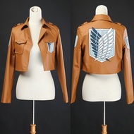 Attack on Titan Cosplay Leather Jacket Shingeki no Kyojin Cosplay Costume Eren Legion Coat Jackets H