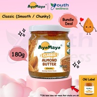 AyoMayo Classic Almond Butter - No Sugar & Salt | Vegan (180g)