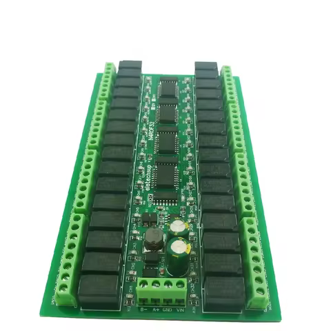 Mini Size 32CH RS485 Relay Modbus Rtu PLC IO Expansion Module 2A Low Power Intermediate Relay Output