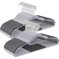 SONGMICS Pack of 50 t Hangers, Space-Saving Plastic Clothes Hangers, Non-Slip, 0.2 Inches Slim, 16.5