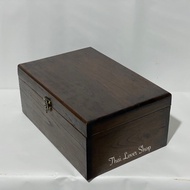Teak Box Storage Organizer Width 20 x Length 30 x Height 13 cm.-