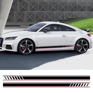 Car Side Door Vinyl Decals Sticker Racing Stripes Graphics Auto Accessories For Audi TT 8N MK1 MK2 8