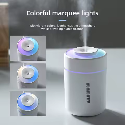 Double spray humidifier small household humidifier desktop humidifier atmosphere snow mountain night